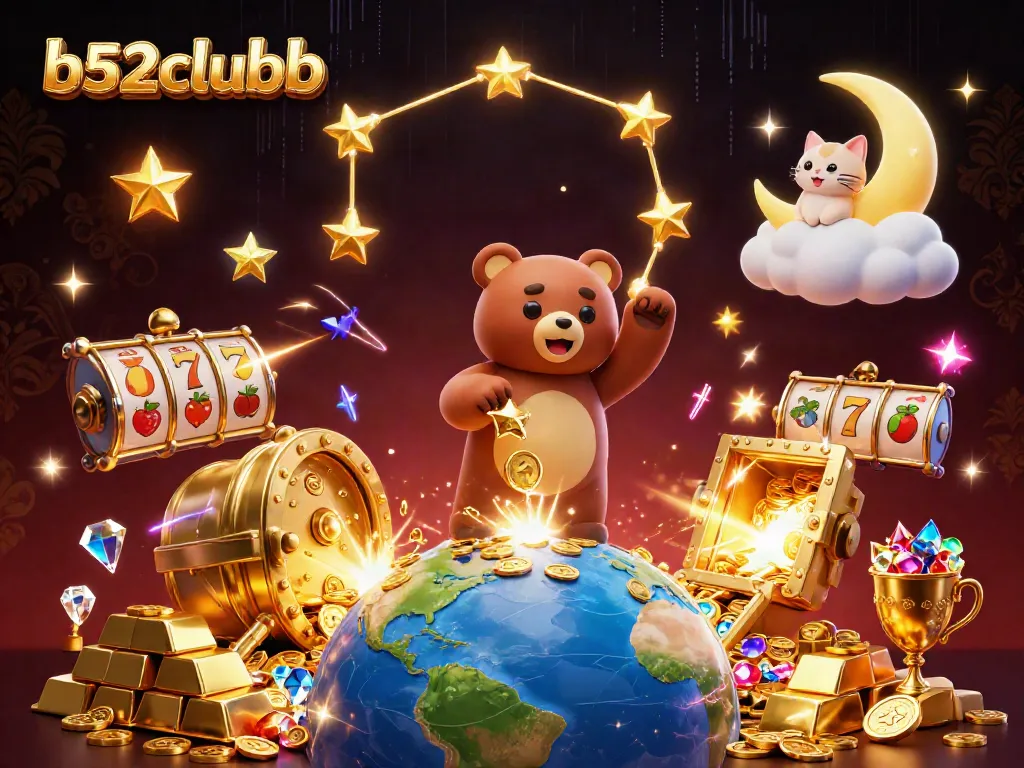 Engage in the b52clubb casino experience with vibrant slot reels and golden treasures.