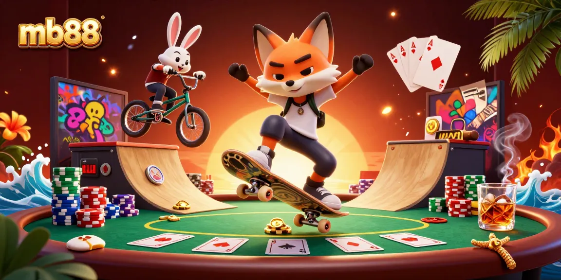 mb88 thể hiện sự hồi hộp trong trò chơi casino với hình ảnh con cáo và thỏ, hỗ trợ những cược lớn.