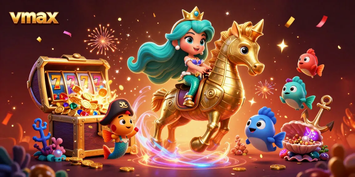 Bet big at vmax with exciting slot reels and a magical underwater scene featuring a mermaid!