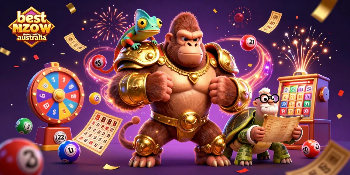 Engage with the best new online casino Australia through a vibrant scene featuring a golden gorilla king.
