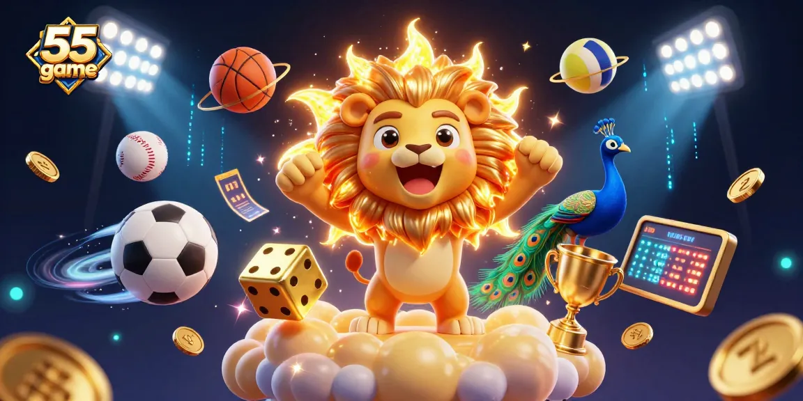 Engage in thrilling betting with the 55 club game, showcasing exciting animated characters and vibrant casino elements.