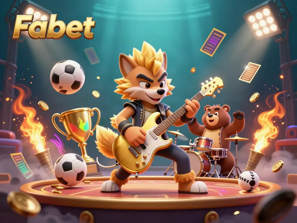 Experience thrilling sports excitement with Fabet's electrifying casino scene featuring dynamic action and vibrant elements.