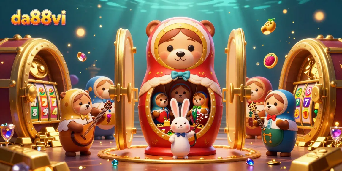 Experience the thrill of da88vi with vibrant casino scenes featuring playful characters and exciting riches.