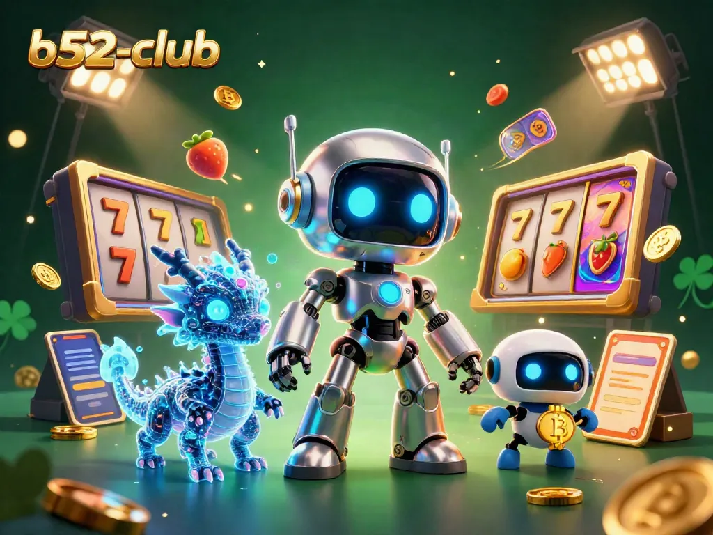 Engage with b52-club's top 3D casino games featuring vibrant characters and slot game elements.