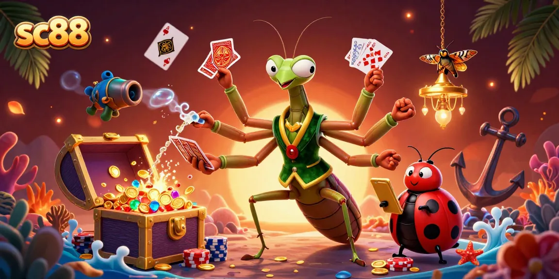 Experience thrilling games at SC88 with a giant card sharp and vibrant gaming elements.