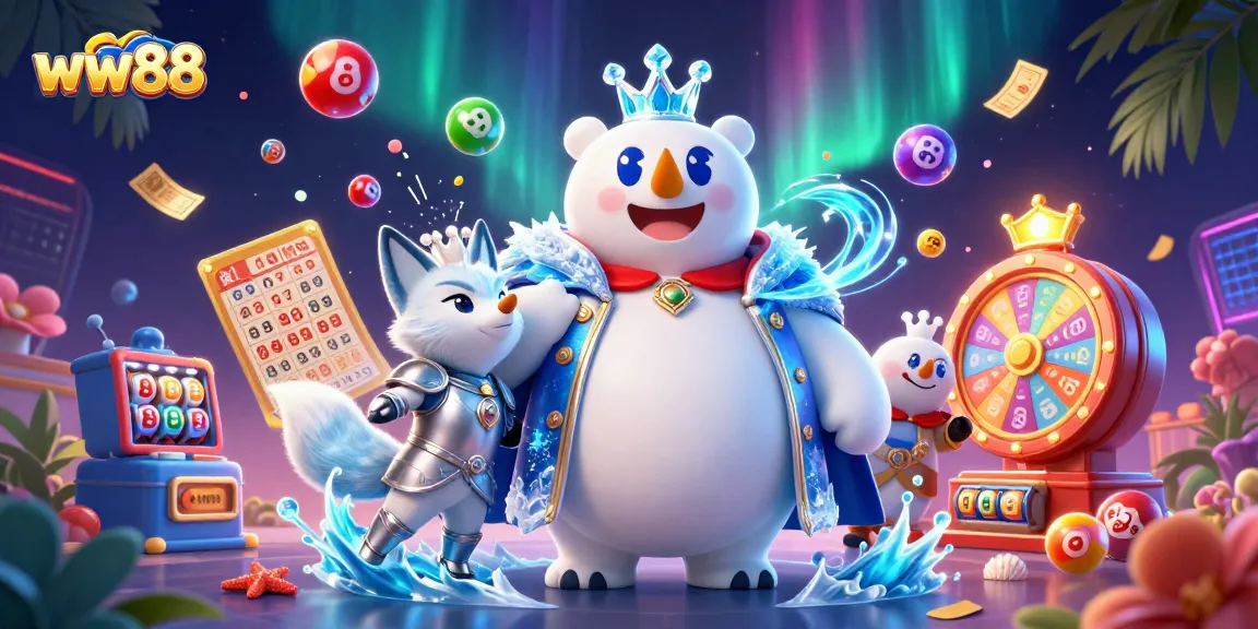 Experience thrilling games at ww88 with colorful lottery elements and dynamic wagering action in a vibrant casino scene.