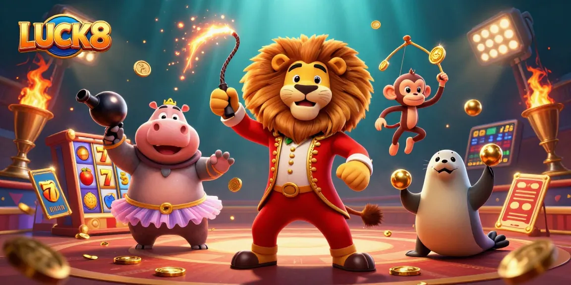 Experience the excitement of LUCK8 with vibrant casino themes featuring characters and elements.