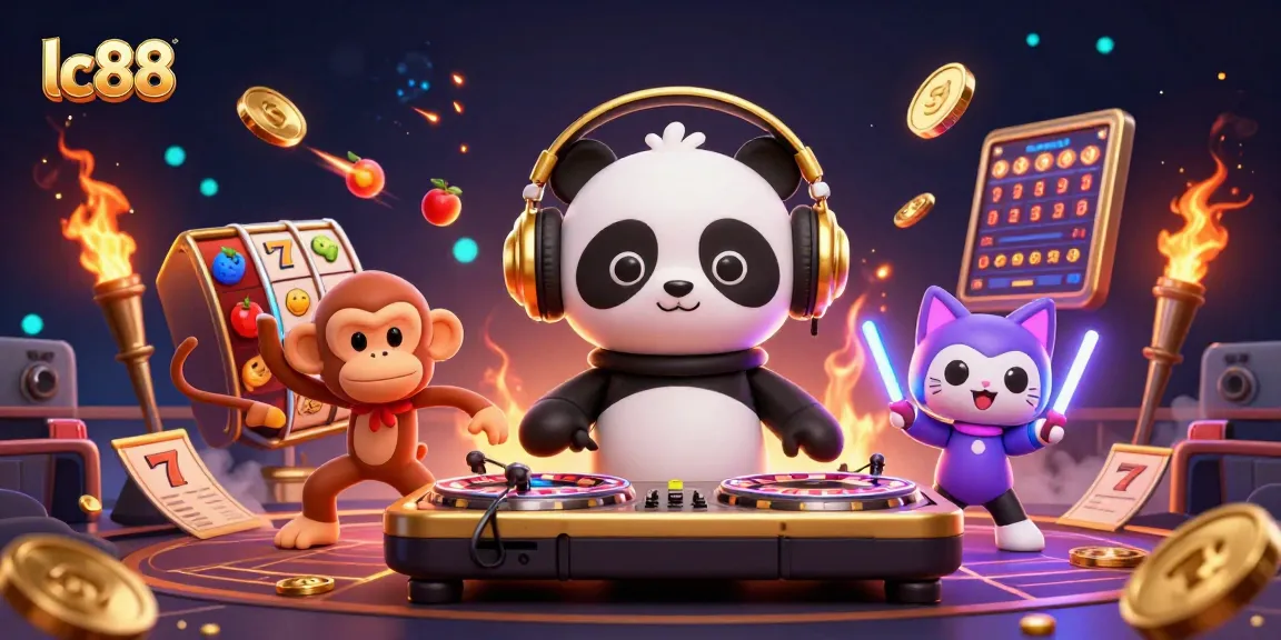 Experience thrilling gaming action with lc88 as the 3D DJ panda spins the roulette wheels.