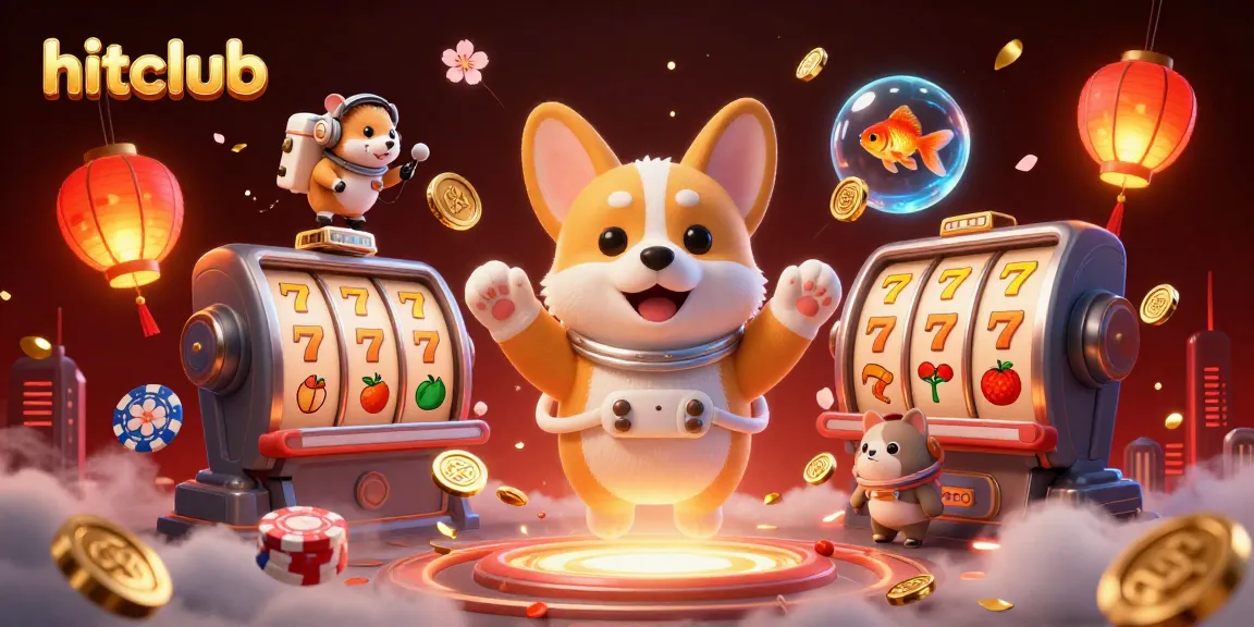 Experience thrilling moments with hitclub as the astronaut corgi navigates a vibrant casino