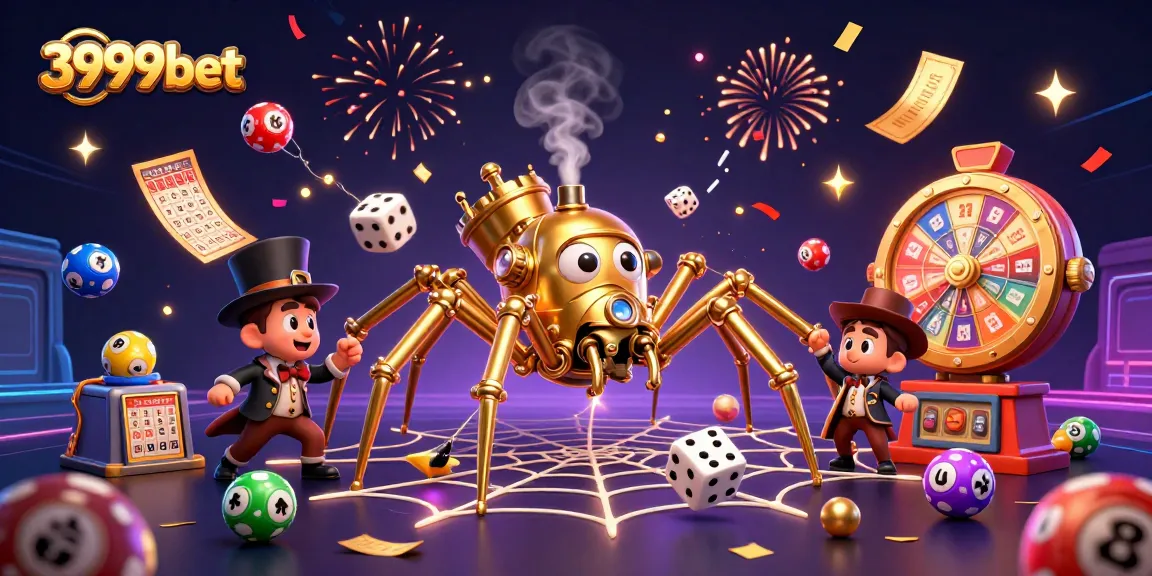 Experience exciting gaming with 3999bet's vibrant 3D casino illustration featuring interactive elements and characters.