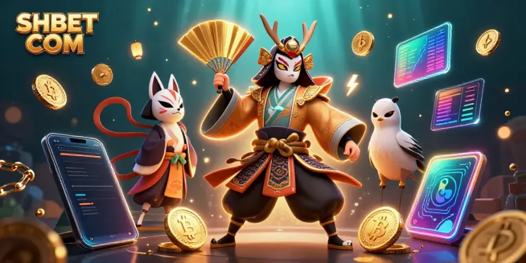 Engage with thrilling gaming at SHBET COM featuring unique 3D characters and vibrant casino elements.