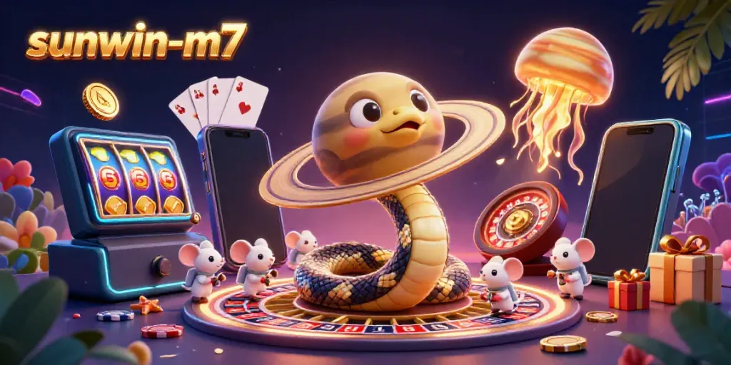 Experience sunwin-m7's cosmic gaming with astronaut mice betting on roulette rings.