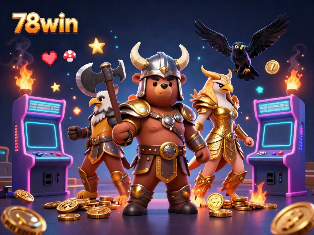 Experience immersive gaming at 78win with vibrant characters and dynamic casino elements