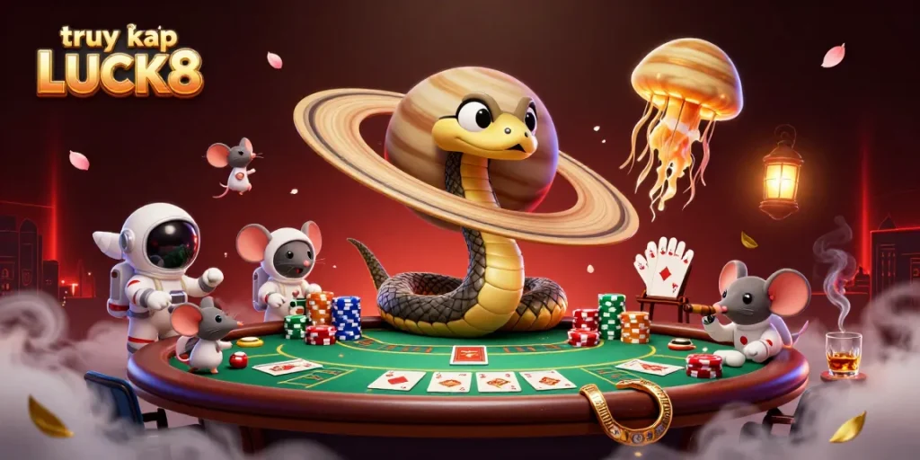 Experience excitement and win with our cosmic scene as you truy cập LUCK8 and play.