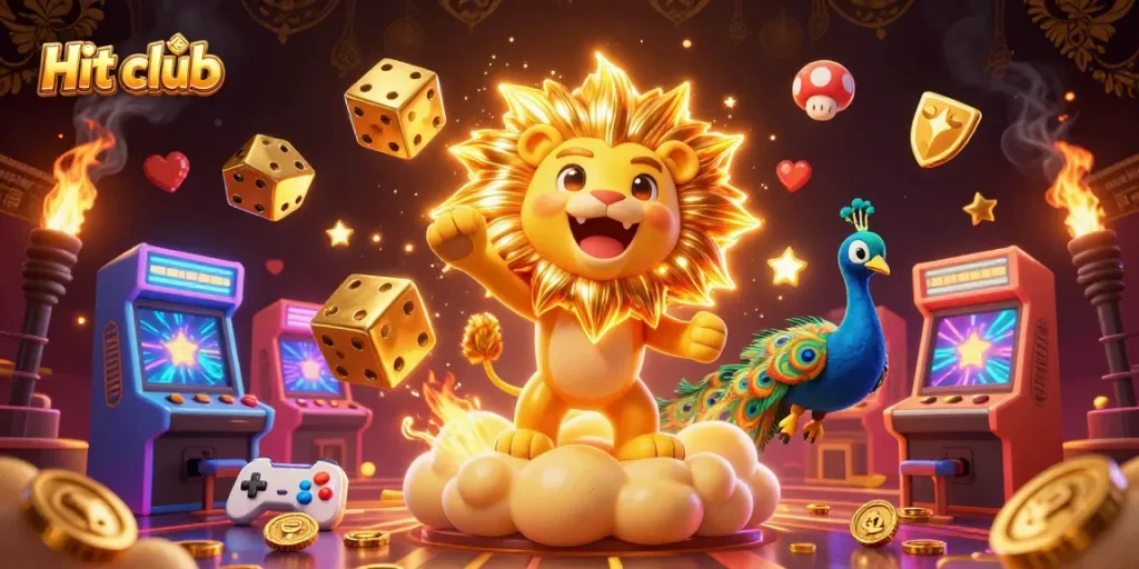Join the fun at Hit club with vibrant casino-themed 3D art showcasing exciting gaming dynamics.