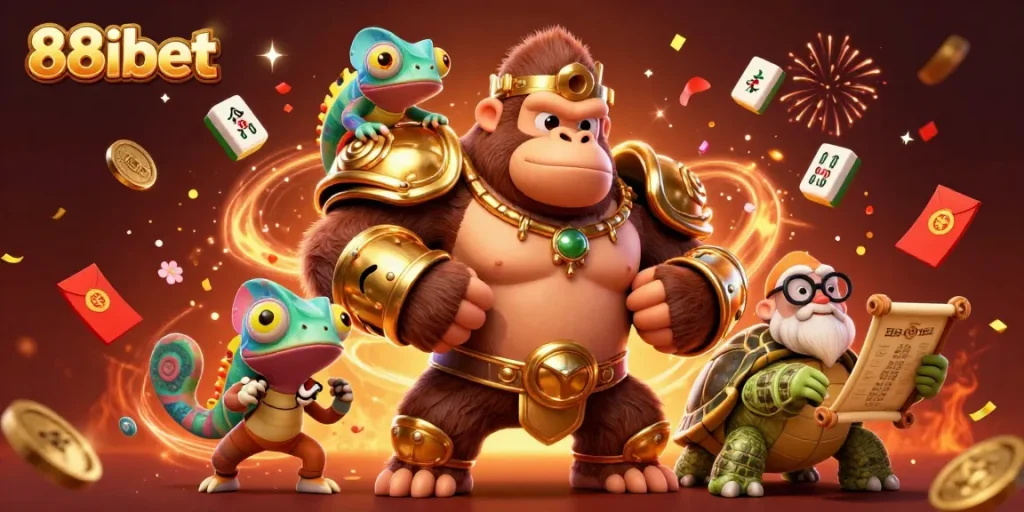 Experience the excitement of 88ibet with this vibrant casino scene featuring engaging characters and rich elements.